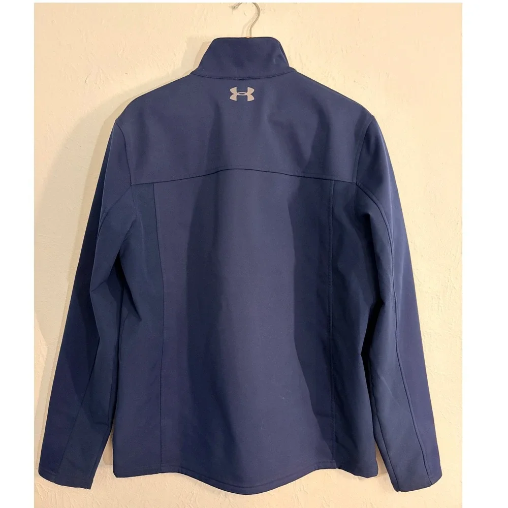 Under Armour Storm ColdGear Infrared Blue Soft Shell Jacket LG Zip Coat Unisex